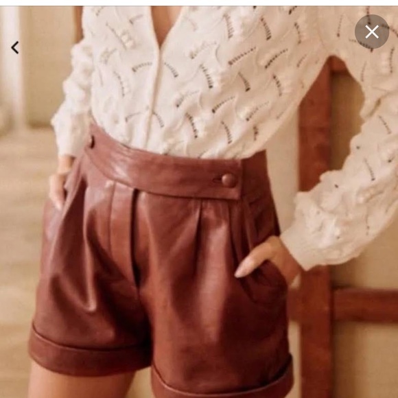 Sezane William Shorts size 32 red brown - Picture 2 of 8